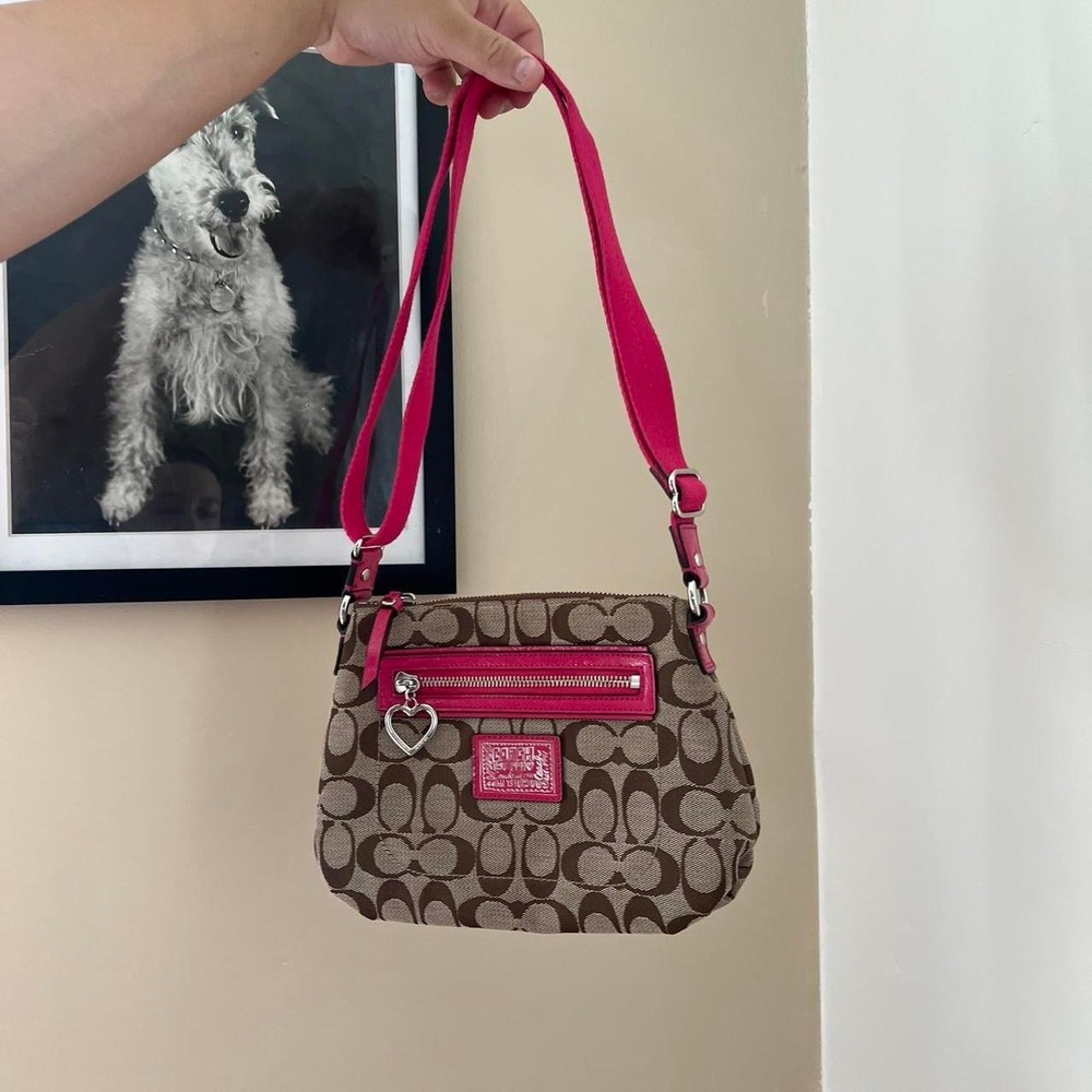 y2k 2000s Coach poppy daisy swingpack shoulder bag / crossbody bag